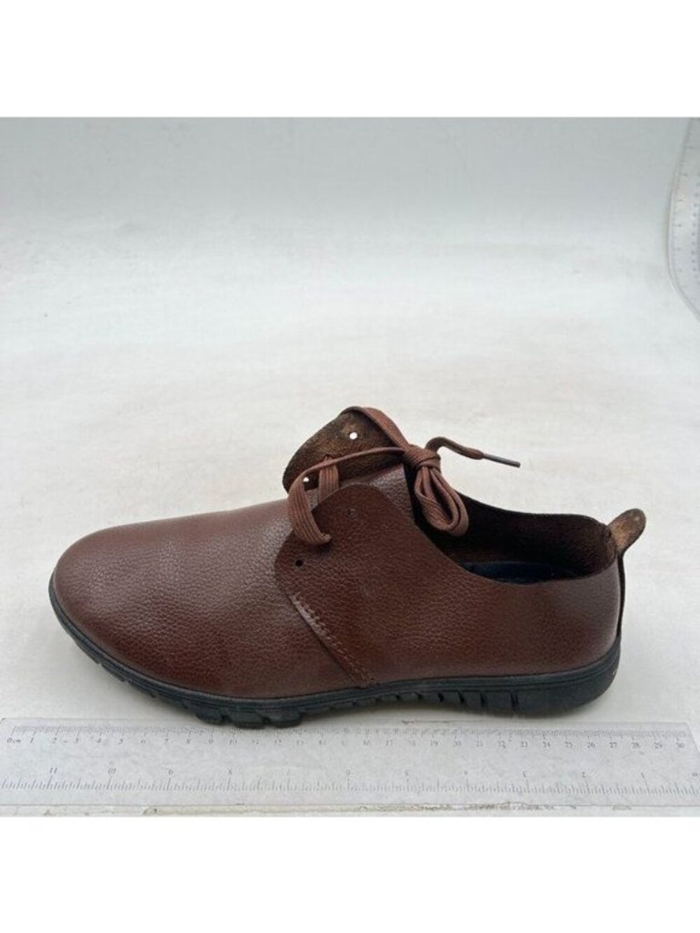 Dress Shoes Comfort Lace-Up Platform Oxford Shoes Round Toe Brown